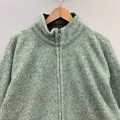 極美品◆ハンティングワールド ボアジャケット ジップアップ バックロゴ レディース ブルー系 サイズL HUNTING WORLD 【AFB20】