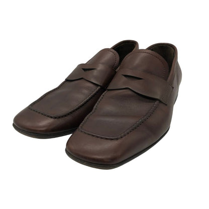 プラダ コインローファー 2D 1116 メンズ ブラウン サイズ5.5 PRADA 約24.5cm【AFD15】
