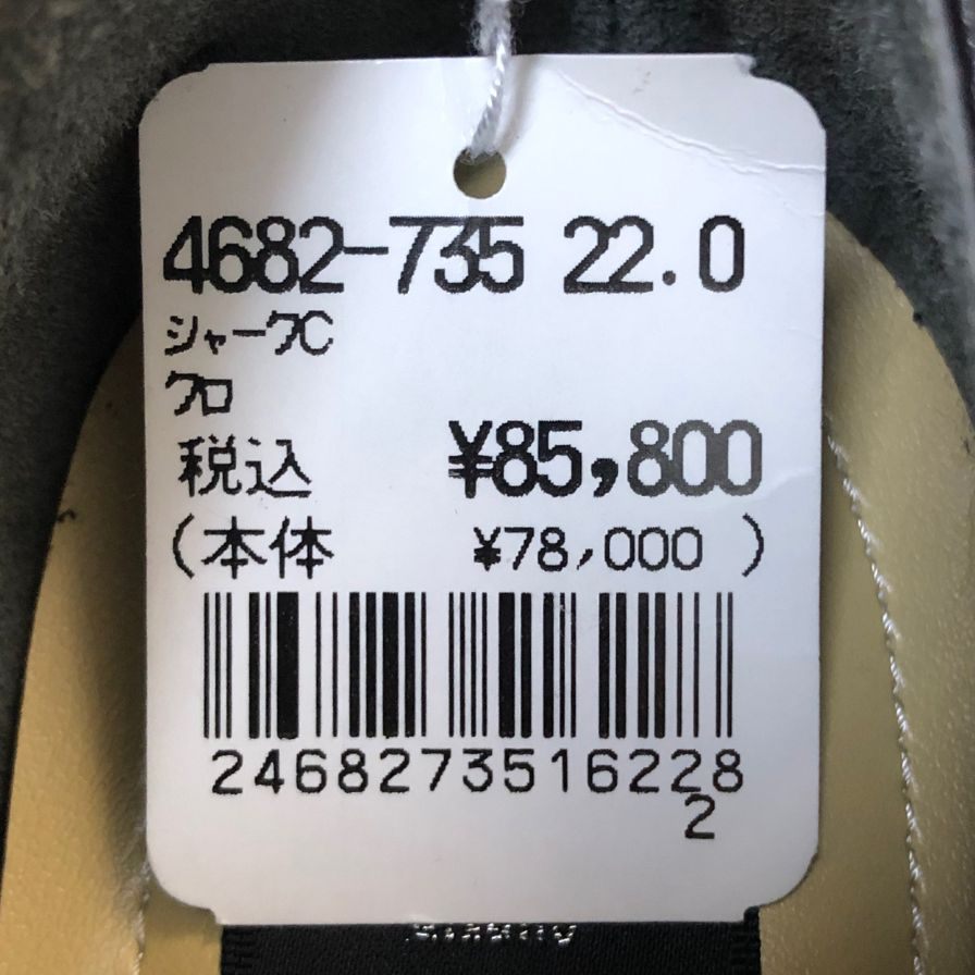 新宿屋 レザーパンプス シャーク 4682-735 ブラック 22cm レディース shinjukuya 約22.0cm【7F1】
