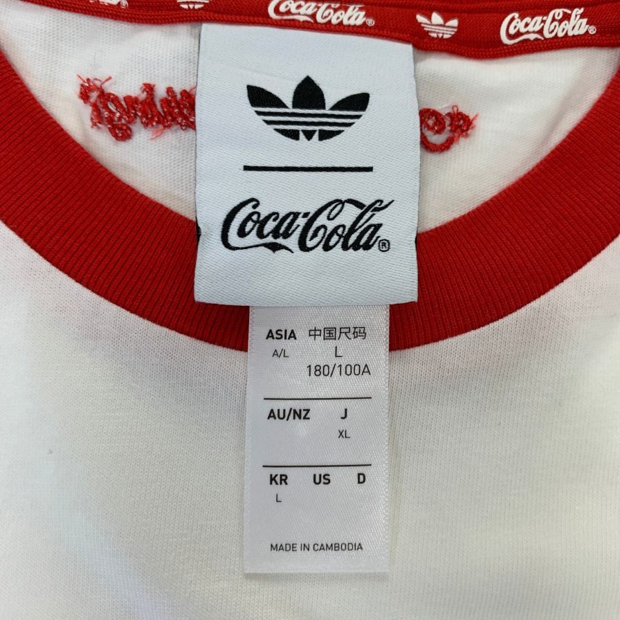 極美品◆アディダス 半袖Tシャツ カリ コカ・コーラ メンズ サイズXL ADIDAS 【AFB47】