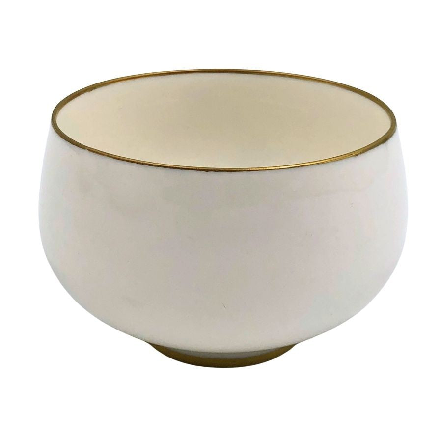 香蘭社 花柄 ホワイト×ゴールド 急須・湯呑セット【AFI26】【中古】