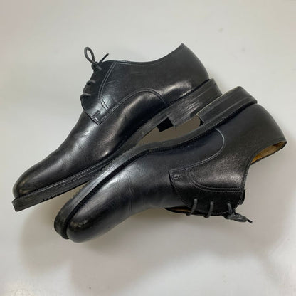 モレスキー レザーシューズ 33221 Vフロント プレーントゥ カーフ ブラック サイズUK8.5 メンズ MORESCHI 約26.5cm【PTM1】