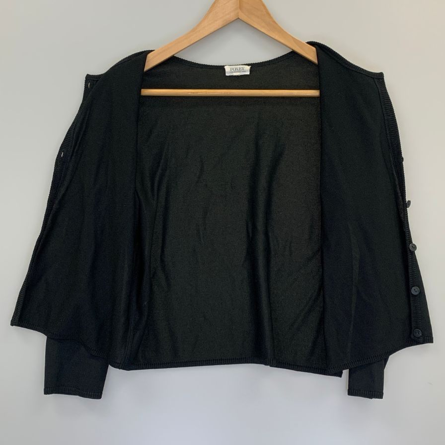 美品◆フォクシー ブティック カーディガン アクリル 14286 ブラック レディース サイズ40 FOXEY BOUTIQUE 【AFB9】