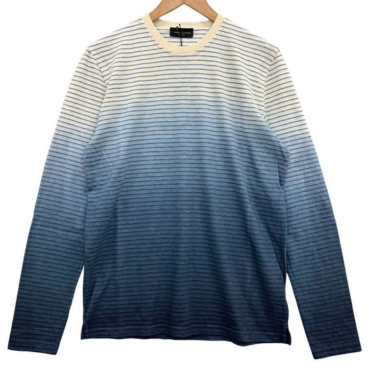 中古◆ロベルトコリーナ クルーネックロングTシャツ ブルーグラデ メンズ 48サイズ Roberto Collina 【AFB23】