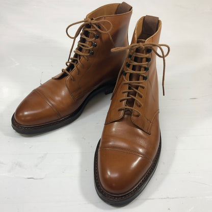 クロケットジョーンズ トレーディングポスト別注 コニストン キャップトゥブーツ ライトブラウン サイズUK6.5E メンズ Crockett & Jones ブーツ 約25.0cm【LA】【中古】