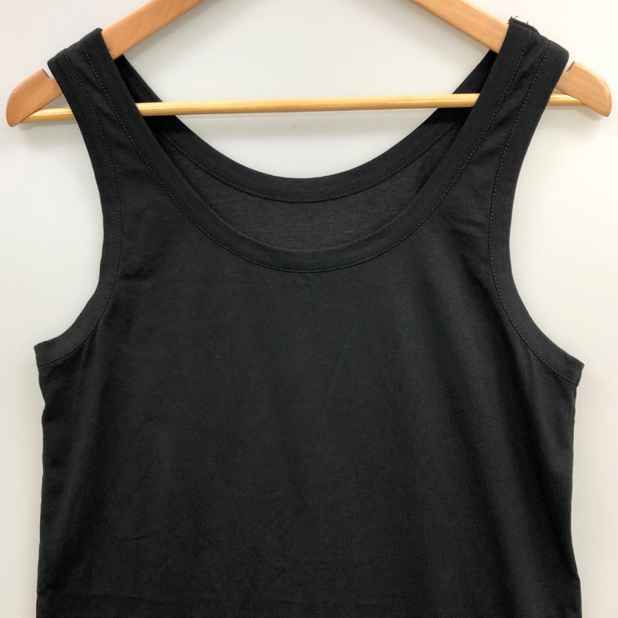 美品◆オットダム ワンピース ノースリーブ コットン イタリア製 ブラック レディース サイズ36 ottod ame 【AFB34】
