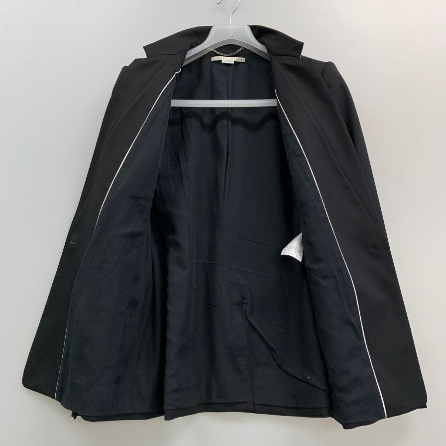 美品◆ステラマッカートニー 1Bジャケット ブラック×ピンク レディース サイズ42 STELLA McCARTNEY 【AFB5】