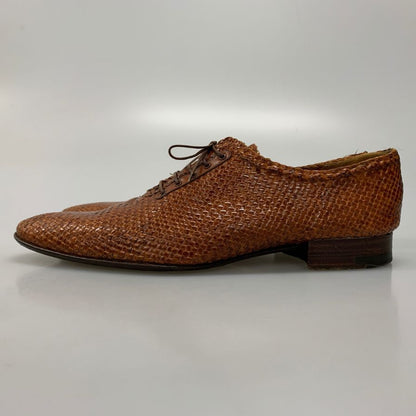 ア テストーニ レザーシューズ レザー編み上げ 11550 メンズ ブラウン サイズ8.5 a.testoni 約26.5cm【AFD7】