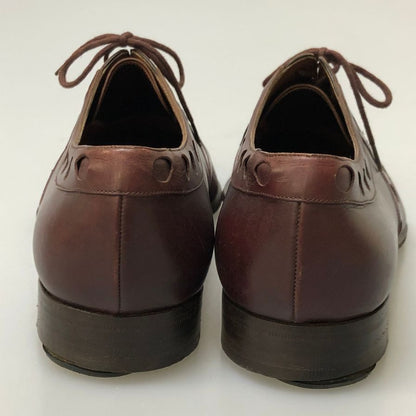 チェザレパチョッティ レザーシューズ 飾り穴 7901 メンズ サイズ6.5 ブラウン系 CESARE PACIOTTI 約25.5cm【AFC44-2】