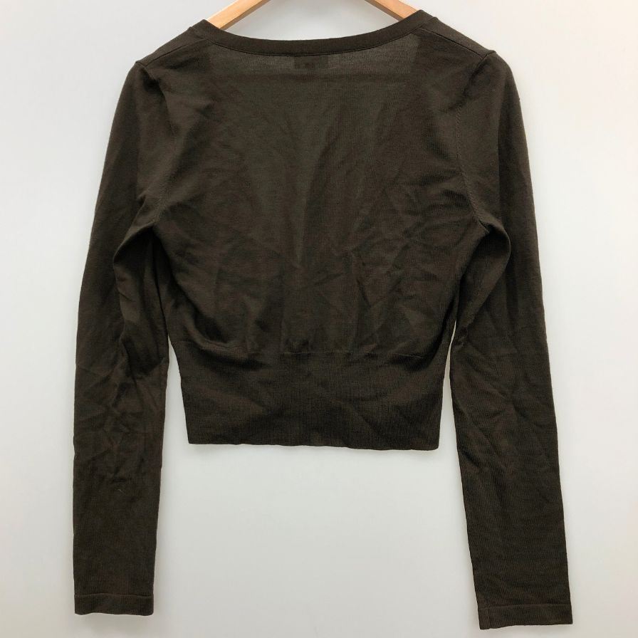 中古◆フォクシー カーディガン ウール ニット 24219 ブラウン レディース サイズ40 FOXEY 【AFB6】