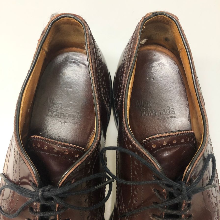 アレンエドモンズ セミブローグ 09087 カーフ ブラウン サイズUS6EEE メンズ Allen Edmonds 約24.0cm【AFC51】