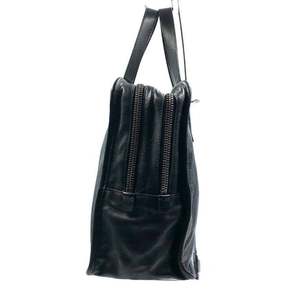 プラダ メンズ レザーバッグ 2層式 三角ロゴプレート VA0411 カウレザー ブラック PRADA【AFE2】