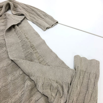 美品◆トレンタセッタンタ リネン Vネック ニット・セーター メンズ ベージュ サイズ48 trenta settanta 【AFB11】
