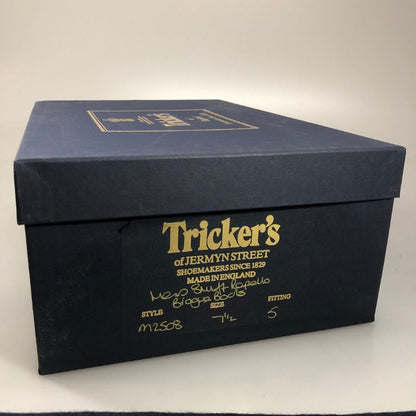 トリッカーズ M2508 ウィングチップ スウェード カントリーブーツ メンズ サイズ 7.5 ブラウン Tricker’ｓ ブーツ 約26.5cm【LA】【中古】