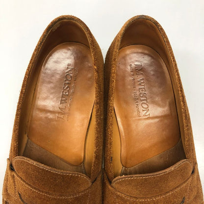ジェイエムウエストン 180シグニチャー ローファー スエード ブラウン UK6D J.M.WESTON 約24.5cm【AFC31】