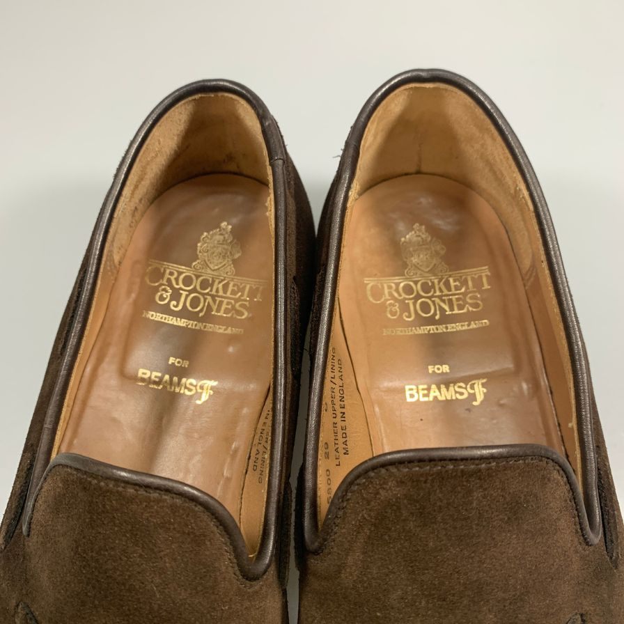 クロケット＆ジョーンズ タッセルローファー ビームスF別注 アルダニー スエード ブラウン サイズUK8E メンズ Crockett & Jones 約27.0cm【AFC36】