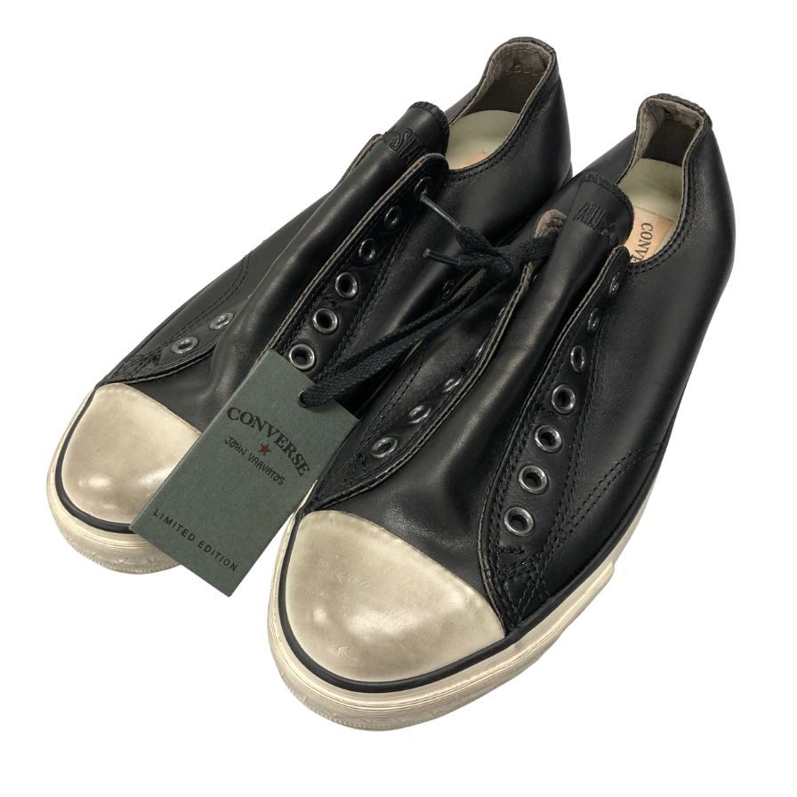 コンバース ジョンバルベイトス スニーカー ローカット レザー スリッポン USED加工 メンズ サイズ28.5cm CONVERSE john varvatos 約28.5cm【AFC47】