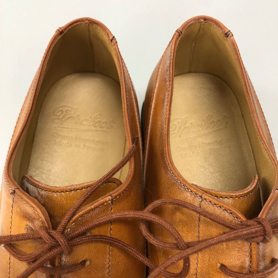 パラブーツ レザーシューズ Uチップ シャンボード リス レザー 710703 ブラウン メンズ サイズ8 Paraboot CHAMBORD ビジネスシューズ 約26.5cm【LA】【中古】