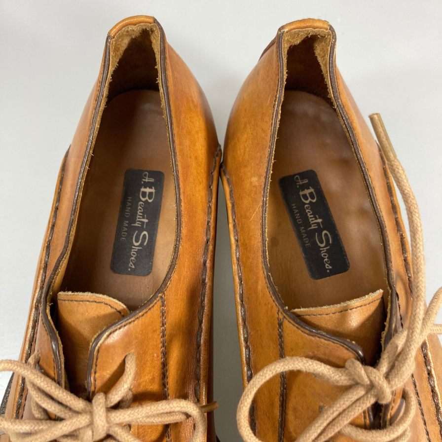 ビューティフルシューズ Uチップ レザーシューズ ライトブラウン サイズ不明 A. Beauty Shoes 約不明cm【AFC32】