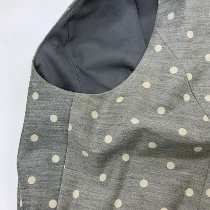 美品◆フォクシー ニューヨーク ワンピース ドット 水玉 28868 グレー レディース サイズ40 FOXEY NEW YORK 【AFB10】