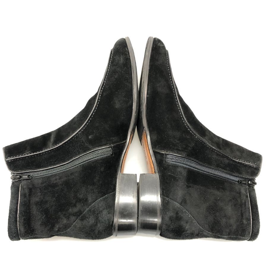 バルマン スウェード サイドジップブーツ ブラック サイズ8.5  BALMAIN 約26.5cm【AFC43】