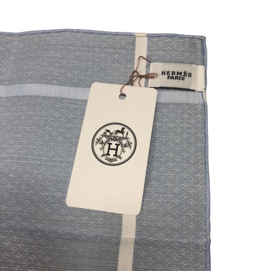 エルメス ハンカチ コットン100% ブルー系 レディース HERMES【AFI14】【中古】