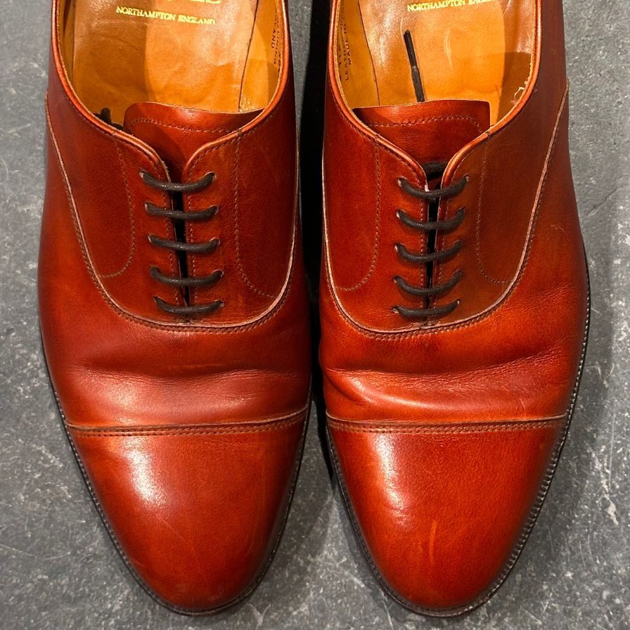 クロケット&ジョーンズ レザーシューズ  SUBS コノート ストレートチップ カーフ ブラウン メンズ サイズUK7E CROCKETT&JONES ビジネスシューズ 約25.5cm【LA】【中古】