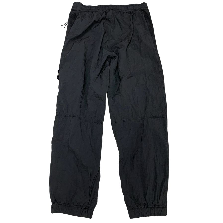 ストーンアイランド サイドロゴ ナイロン トレーニングパンツ 811530919 メンズ サイズ30 ブラック STONE ISLAND 【AFB6】