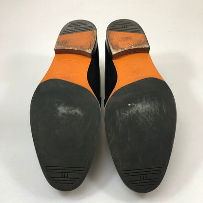 エルメス ローファー バックル ZH2109 カーフ ブラック メンズ サイズ42 HERMES 約27.0cm【PTM1】