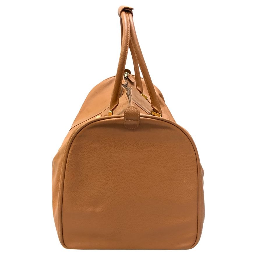 サルヴァトーレ フェラガモ ボストンバッグ レザー ゴールド金具 ブラウン Salvatore Ferragamo【AFE8】