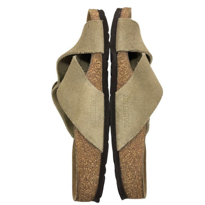 ビルケンシュトック サンダル スエード サイズ24.5 メンズ ベージュ系 BIRKENSTOCK 約24.5cm【AFC41】