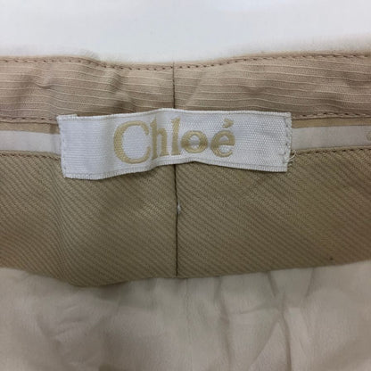 クロエ ショーツ ショート パンツ 切替 スリット ホワイト レディース サイズ34 Chloe 【AFB29】