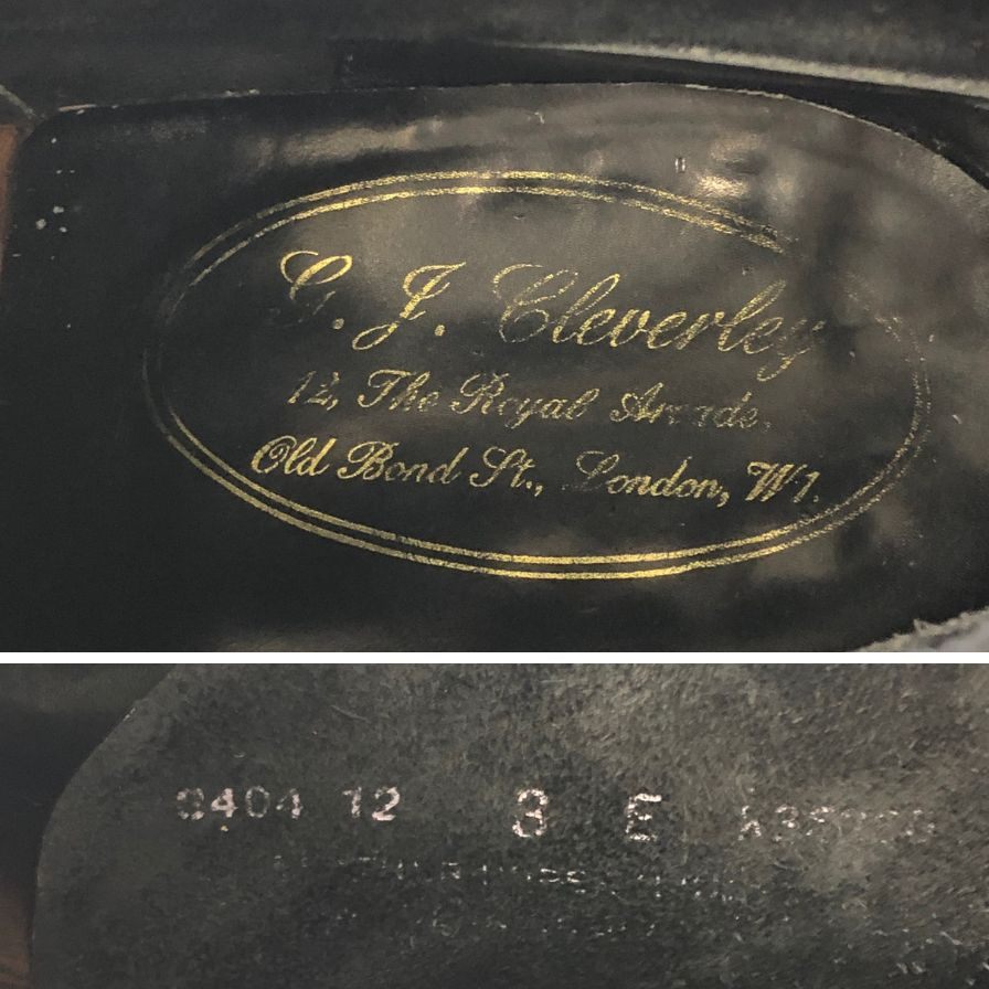 ジョージ クレバリー レザシューズ チャッカブーツ カーフ 8404-12 メンズ サイズ8E ブラック George Cleverley ブーツ 約26.5cm【LA】【中古】