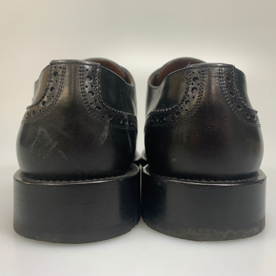 フラテッリロセッティ レザーシューズ シングル モンクストラップ ウイングチップ メンズ ブラック サイズ6 FRATELLI ROSSETTI 約24.5cm【AFC40】