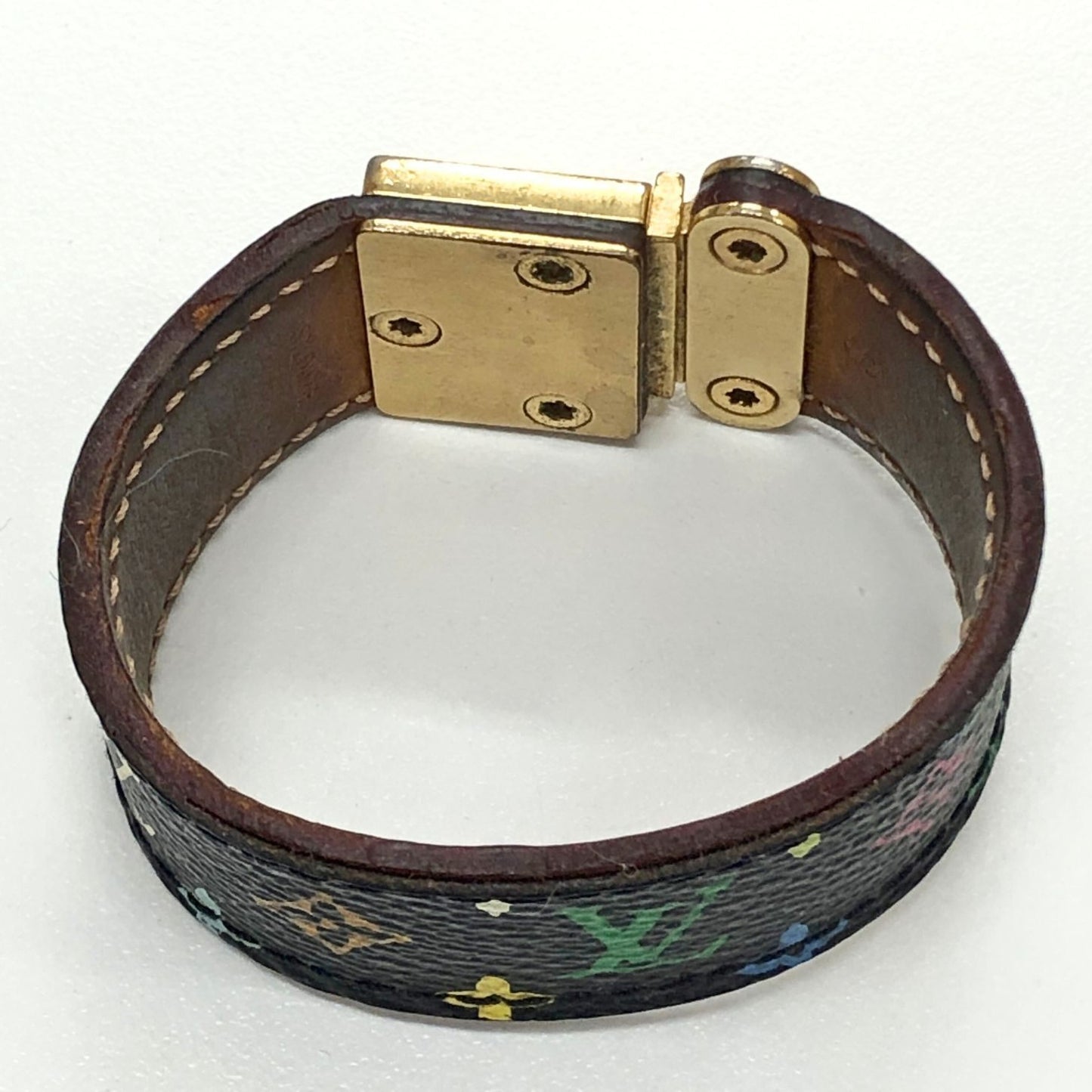 ルイヴィトン ブレスレット モノグラム ブラスレ コアラ M65347 レザー ブラック サイズS LOUIS VUITTON