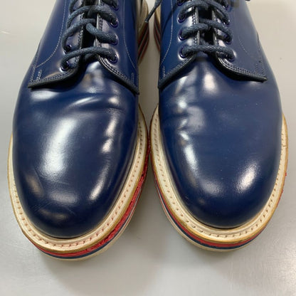 チャーチ レイトン プレーントゥ カーフ ブルー UK60F メンズ Church's 約24.5cm【PTM】