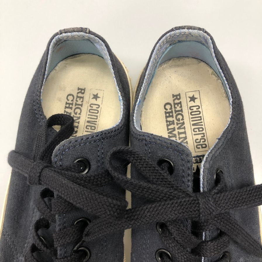 コンバース チャックテイラー ローカットスニーカー レイニングチャンプ キャンバス ネイビー メンズ サイズ27cm CONVERSE CHUCK TAYLOR REIGNING CHAMP 約27.0cm【AFC35】