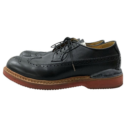ビズビム レザーシューズ ウイングチップ サイズ9 ネイビー visvim 約27.0cm【AFC9】