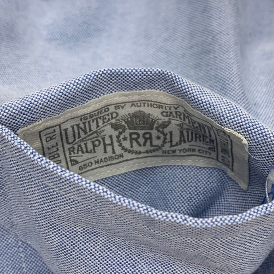 美品◆ダブルアールエル 長袖シャツ ブルー メンズ サイズXS RALPH LAUREN RRL 【AFB26】