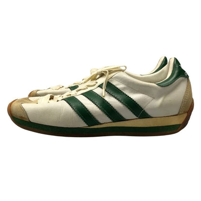 アディダス オリジナル スニーカー カントリー 70s 初期 フランス製 レディース 白×グリーン UK5.5 adidas originals 約24.5cm【AFC28】