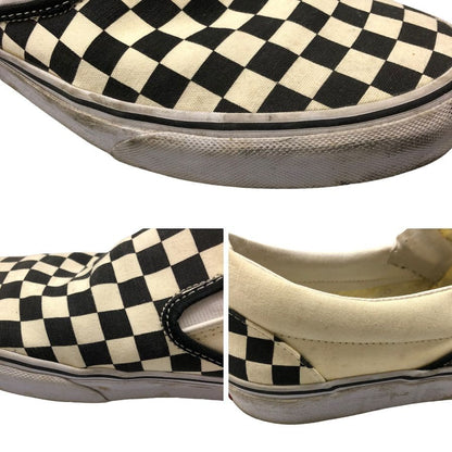 バンズ スリッポン チェッカー ブラック×ホワイト メンズ サイズ28.5 VANS 約28.5cm【AFC41】