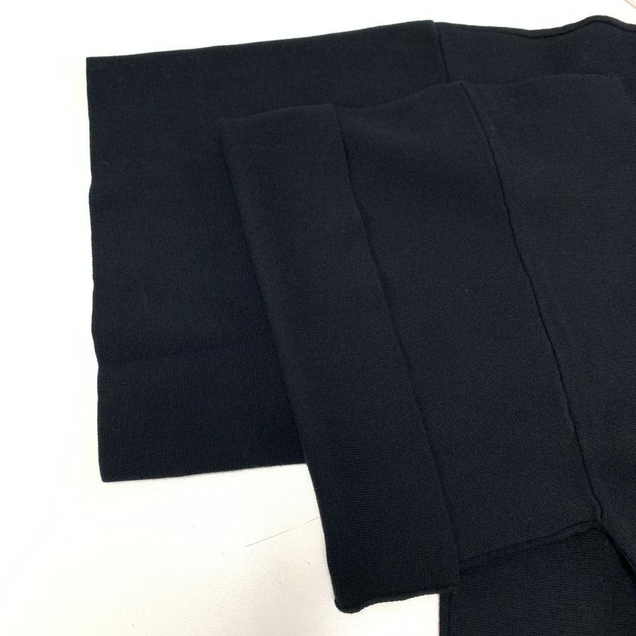 美品◆エンフォルド 半袖ニット ショート丈 コットン ブラック レディース サイズ38 ENFOLD 【AFB3】
