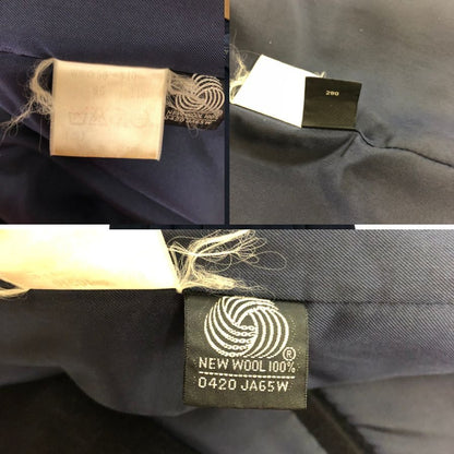 中古◆バーバリー バルカラーコート 90年代 旧タグ ウール×カシミヤ ネイビー メンズ サイズ180  Burberry 【AFF20】