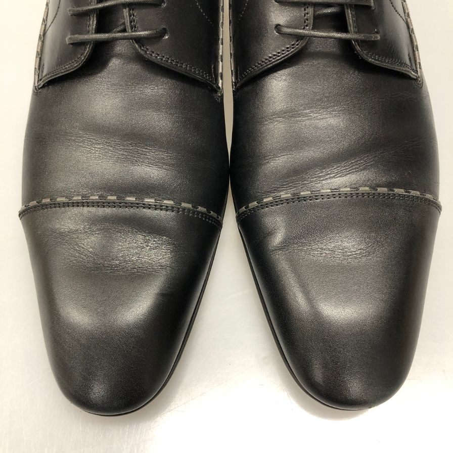 ルイヴィトン レザーシューズ ダービー 外羽根 メンズ サイズ8.5 Ｍ ブラック LOUIS VUITTON 約27.0cm【AFD9-2】