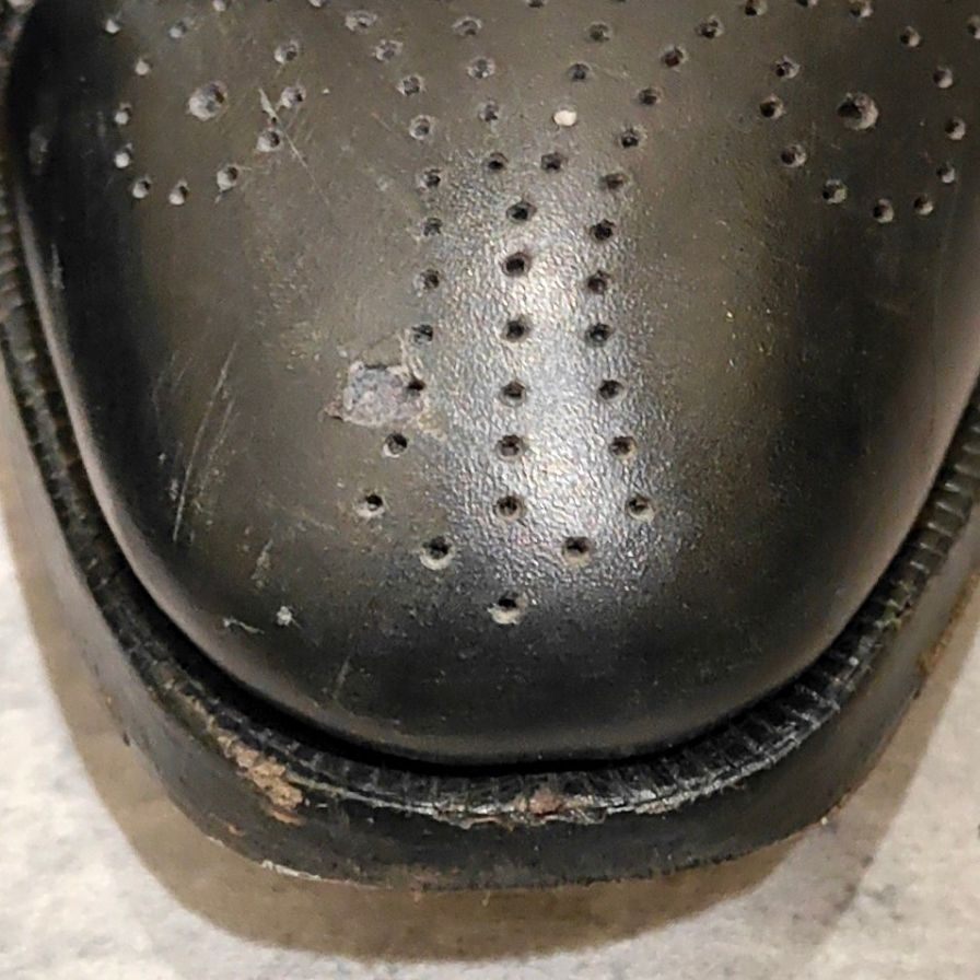 クロケット＆ジョーンズ セミブローグ ティエリー THIERRY Vフロント カーフ ブラック サイズUK6E Crockett&Jones ビジネスシューズ 約24.5cm【LA】【中古】