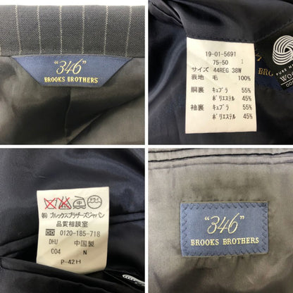 美品◆ブルックスブラザーズ 2B テーラードジャケット ネイビー ストライプ メンズ サイズ44REG Brooks Brothers 【AFF22】