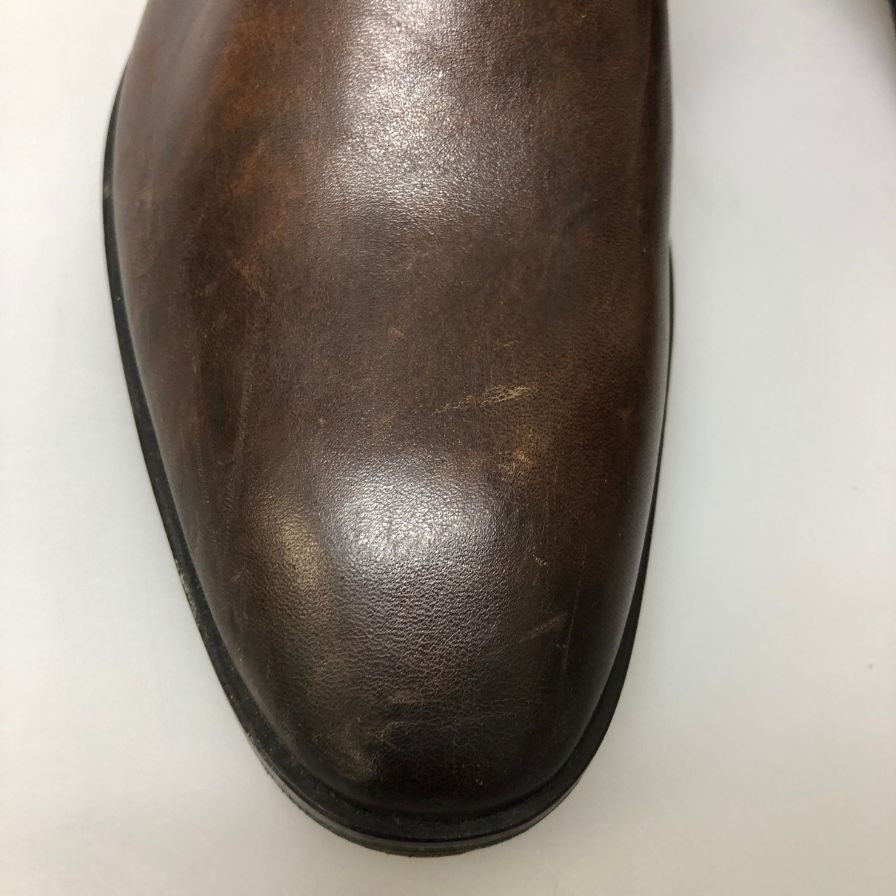 カルロメディチ レザーシューズ プレーントゥ イタリア製 メンズ サイズ40 ブラウン  CARLO MEDICI 約25.0cm【AFC52】