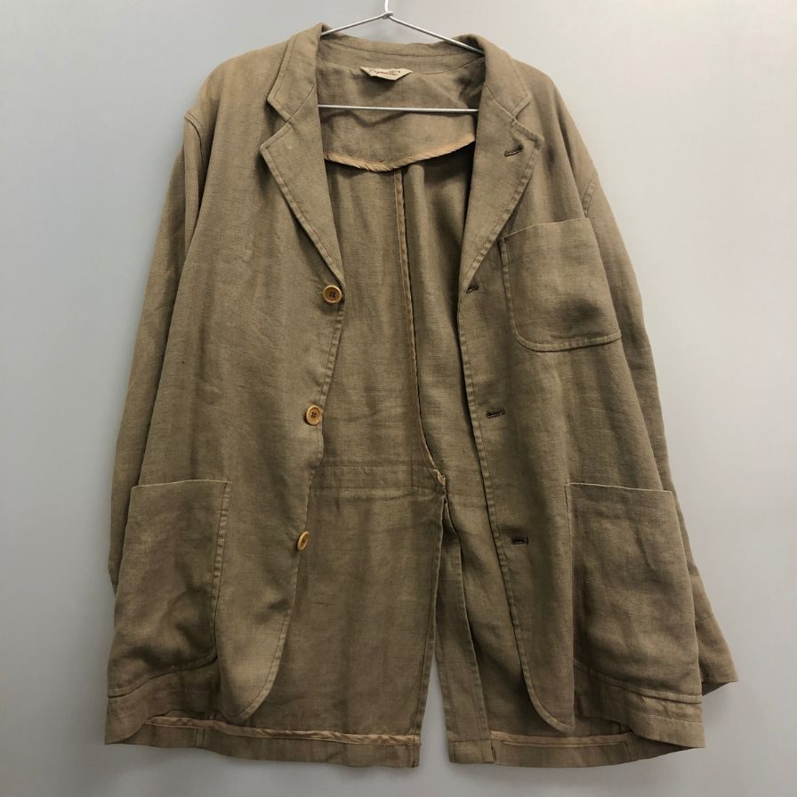中古◆カパルビオ 3B リネン ジャケット ベージュ メンズ サイズ50 Capalbio 【AFB6】