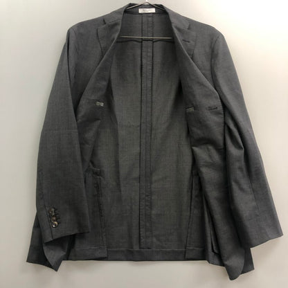 美品◆ボリオリ 3B テーラードジャケット K.JACKET リネン グレー メンズ サイズ48 BOGLIOLI 【AFA22】