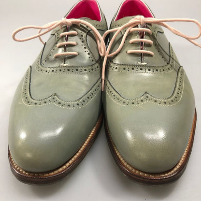 ガジアーノ&ガーリング ヴェローナ ウイングチップ ライトグリーン UK7E イングランド製 GAZIANO&GIRLING 約25.5cm【AFD7】